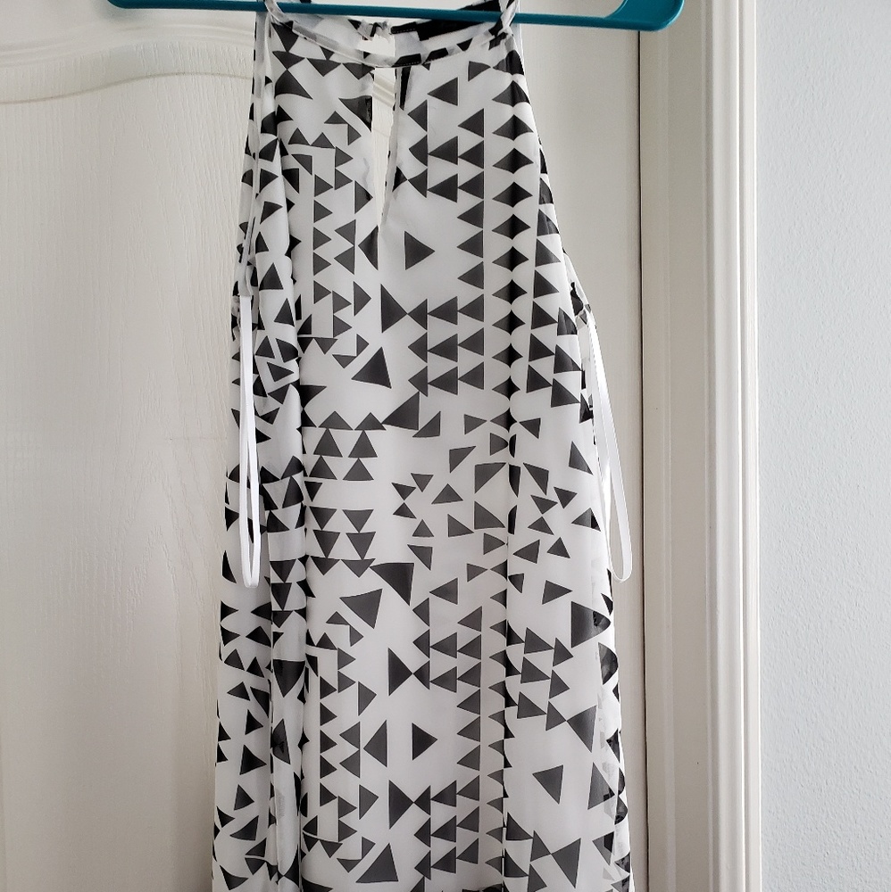 Black and White Chiffon dress